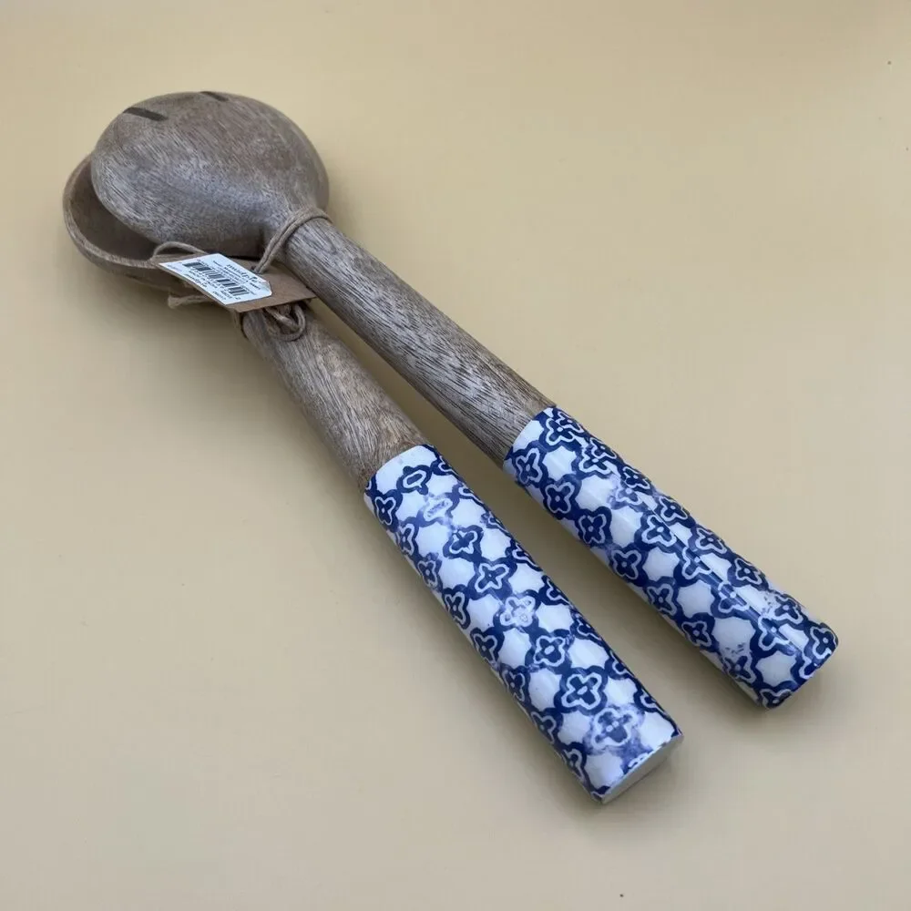 Mudpie Brand Wooden Salad Tongs 12
